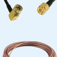 RP SMA Male Right Angle to SMA Male RG178 RF Cable Assembly