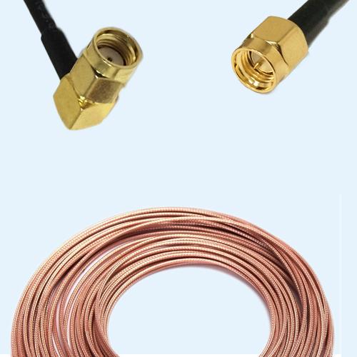 RP SMA Male Right Angle to SMA Male RG188 RF Cable Assembly
