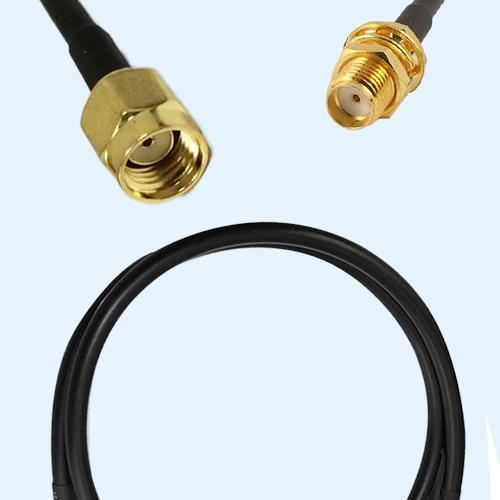 RP SMA Male to SMA Bulkhead Female LMR200 RF Cable Assembly