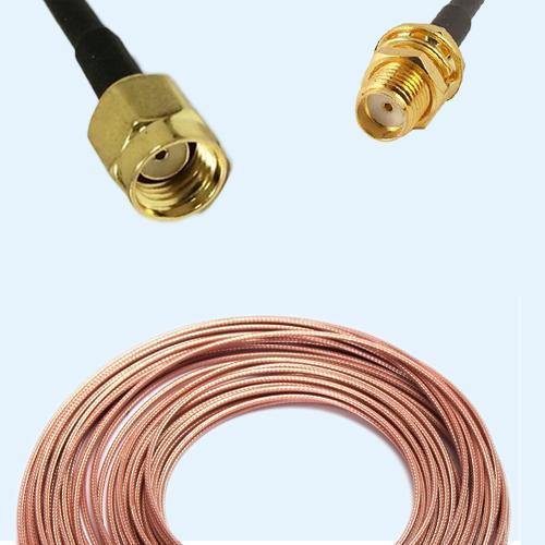 RP SMA Male to SMA Bulkhead Female RG188 RF Cable Assembly