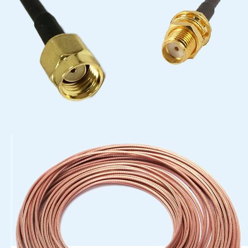 RP SMA Male to SMA Bulkhead Female RG316 RF Cable Assembly