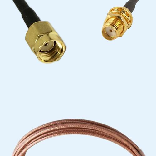 RP SMA Male to SMA Bulkhead Female RG316D RF Cable Assembly