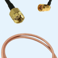 RP SMA Male to SMA Male Right Angle RG142 RF Cable Assembly