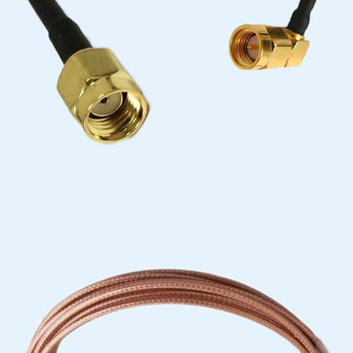 RP SMA Male to SMA Male Right Angle RG316D RF Cable Assembly