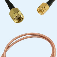 RP SMA Male to SMA Male RG400 RF Cable Assembly