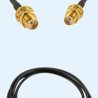 SMA Bulkhead Female to SMA Bulkhead Female LMR100 RF Cable Assembly
