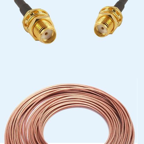 SMA Bulkhead Female to SMA Bulkhead Female RG188 RF Cable Assembly