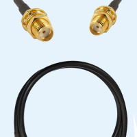 SMA Bulkhead Female to SMA Bulkhead Female RG223 RF Cable Assembly