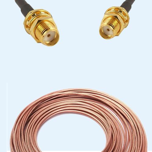 SMA Bulkhead Female to SMA Bulkhead Female RG316 RF Cable Assembly