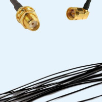 SMA Bulkhead Female to SMA Male Right Angle 1.13 RF Cable Assembly