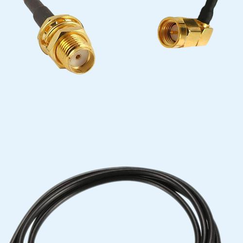 SMA Bulkhead Female to SMA Male Right Angle RG174 RF Cable Assembly