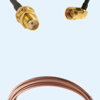 SMA Bulkhead Female to SMA Male Right Angle RG316D RF Cable Assembly