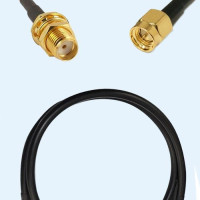 SMA Bulkhead Female to SMA Male LMR195 RF Cable Assembly