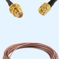 SMA Bulkhead Female to SMA Male RG178 RF Cable Assembly