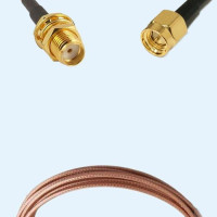 SMA Bulkhead Female to SMA Male RG316D RF Cable Assembly