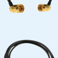 SMA Male Right Angle to SMA Male Right Angle LMR100 RF Cable Assembly