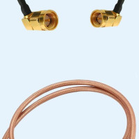 SMA Male Right Angle to SMA Male Right Angle RG400 RF Cable Assembly