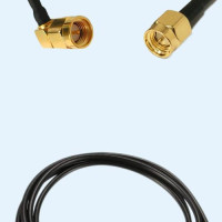 SMA Male Right Angle to SMA Male LMR100 RF Cable Assembly