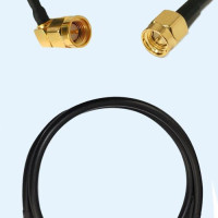 SMA Male Right Angle to SMA Male LMR200 RF Cable Assembly