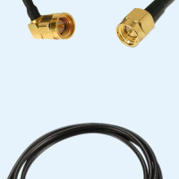 SMA Male Right Angle to SMA Male RG174 RF Cable Assembly