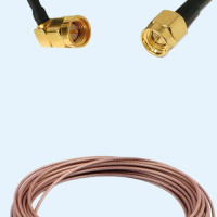 SMA Male Right Angle to SMA Male RG178 RF Cable Assembly