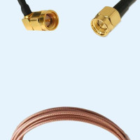 SMA Male Right Angle to SMA Male RG316D RF Cable Assembly