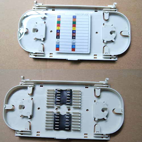 24 Fiber Splice Tray/Cassette White Color Fiber Optic Splice Tray