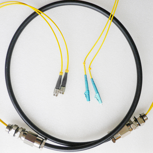 Duplex Waterproof Patch Cord FC/UPC to LC/UPC OS2 9/125 Singlemode