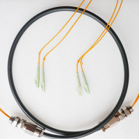 Duplex Waterproof Patch Cord LC/UPC to LC/UPC OM2 50/125 Multimode