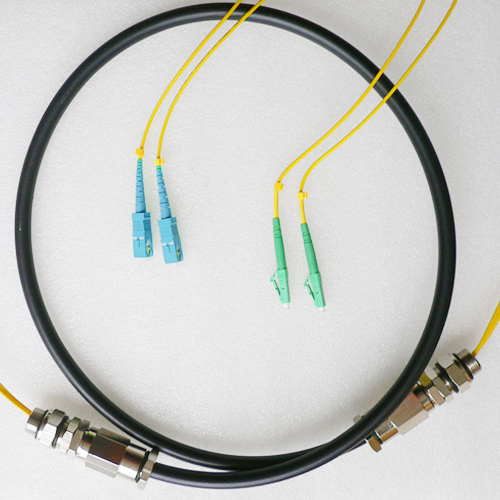 Duplex Waterproof Patch Cord LC/APC to SC/UPC OS2 9/125 Singlemode