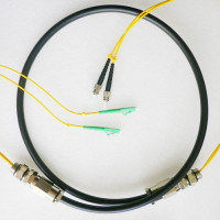 Duplex Waterproof Patch Cord LC/APC to ST/UPC OS2 9/125 Singlemode