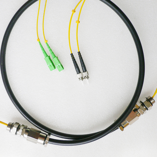 Duplex Waterproof Patch Cord SC/APC to ST/UPC OS2 9/125 Singlemode