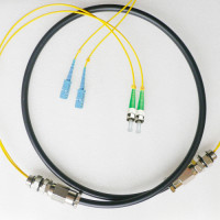Duplex Waterproof Patch Cord SC/UPC to ST/APC OS2 9/125 Singlemode
