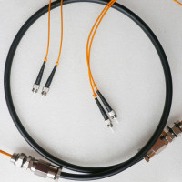 Duplex Waterproof Patch Cord ST/UPC to ST/UPC OM1 62.5/125 Multimode