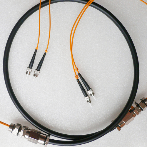 Duplex Waterproof Patch Cord ST/UPC to ST/UPC OM2 50/125 Multimode