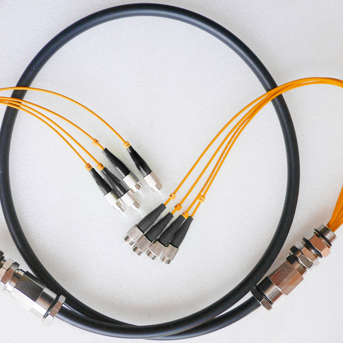 4 Fiber Waterproof Patch Cord FC/UPC to FC/UPC OM1 62.5/125 Multimode