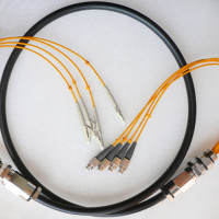 4 Fiber Waterproof Patch Cord FC/UPC to LC/UPC OM1 62.5/125 Multimode