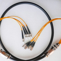 4 Fiber Waterproof Patch Cord FC/UPC to ST/UPC OM1 62.5/125 Multimode