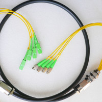 4 Fiber Waterproof Patch Cord FC/APC to SC/APC OS2 9/125 Singlemode