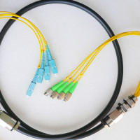 4 Fiber Waterproof Patch Cord FC/APC to SC/UPC OS2 9/125 Singlemode