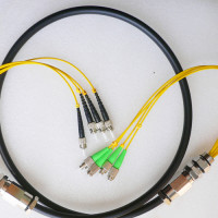 4 Fiber Waterproof Patch Cord FC/APC to ST/UPC OS2 9/125 Singlemode