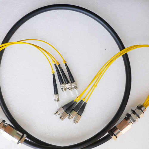 4 Fiber Waterproof Patch Cord FC/UPC to ST/UPC OS2 9/125 Singlemode