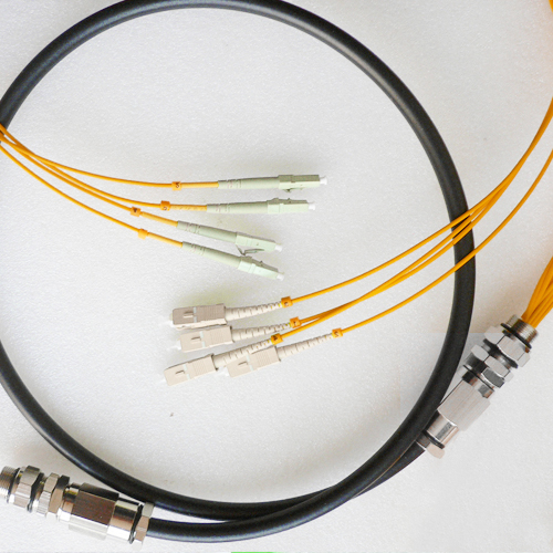 4 Fiber Waterproof Patch Cord LC/UPC to SC/UPC OM1 62.5/125 Multimode