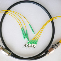 4 Fiber Waterproof Patch Cord LC/APC to ST/APC OS2 9/125 Singlemode