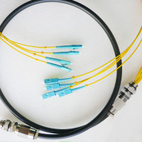 4 Fiber Waterproof Patch Cord LC/UPC to SC/UPC OS2 9/125 Singlemode