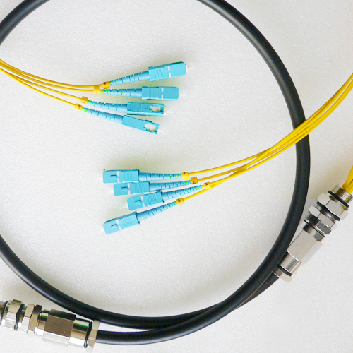 4 Fiber Waterproof Patch Cord SC/UPC to SC/UPC OS2 9/125 Singlemode