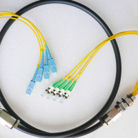 4 Fiber Waterproof Patch Cord SC/UPC to ST/APC OS2 9/125 Singlemode