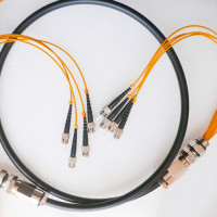 4 Fiber Waterproof Patch Cord ST/UPC to ST/UPC OM1 62.5/125 Multimode