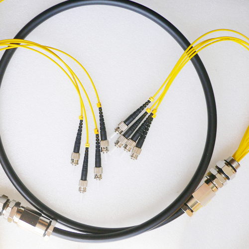 4 Fiber Waterproof Patch Cord ST/UPC to ST/UPC OS2 9/125 Singlemode