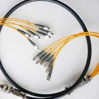 6 Fiber Waterproof Patch Cord FC/UPC to FC/UPC OM1 62.5/125 Multimode